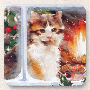 Weihnachten Kitten Untersetzer