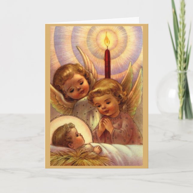 Weihnachten - Kleine Engel & Baby Jesus, (Vorderseite)