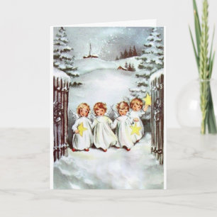 Weihnachten - Kleine Engel mit Sternen, Karte