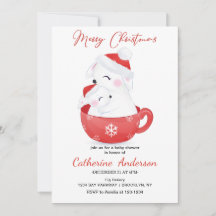 Weihnachten Kleine Hasen in einer Tasse Kinderdusc