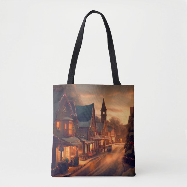 Weihnachten Kleinstadt 1 Tasche (Vorderseite)