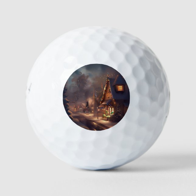 Weihnachten Kleinstadt (2) Golfball (Vorderseite)