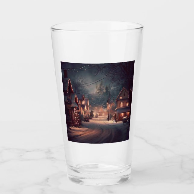Weihnachten Kleinstadt 3 Glas (Vorderseite)