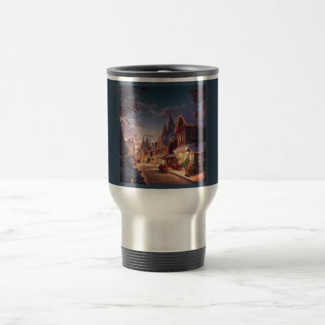 Weihnachten Kleinstadt 5 Reisebecher (Mittel)