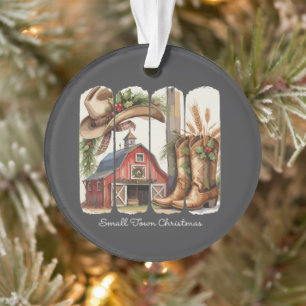 Weihnachten Kleinstadt Retro Western Cowgirl Stief Ornament