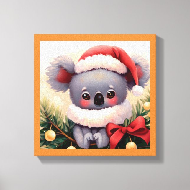 Weihnachten Koala 4 Leinwanddruck (Vorderseite)