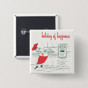 Weihnachten, Koch des Weihnachtsmannes und Türkei Button