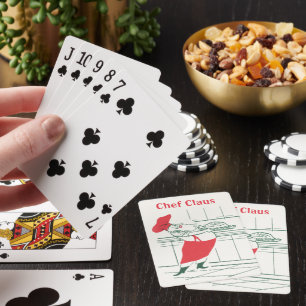 Weihnachten, Koch des Weihnachtsmannes und Türkei Spielkarten