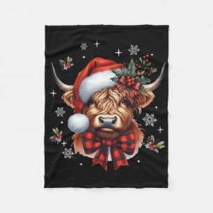 Weihnachten Kokette Kuh Cute Moo Kuh Xmas Urlaub  Fleecedecke