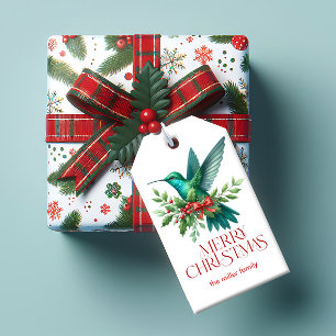 Weihnachten Kolibri Frohe Weihnachten Geschenkanhänger