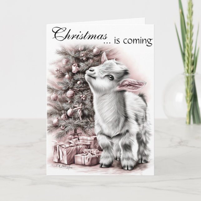 Weihnachten kommt Baby Goat (Vorderseite)