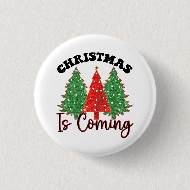 Weihnachten kommt button (Vorderseite)