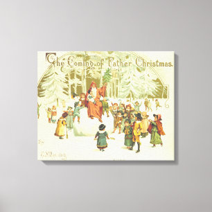 Weihnachten kommt leinwanddruck