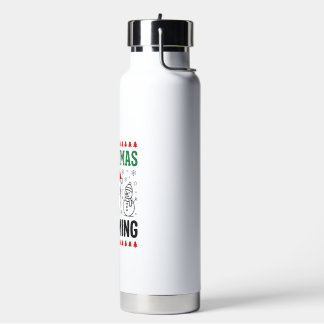 Weihnachten kommt Santa Schneemann Design Trinkflasche