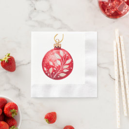Weihnachten kommt zu uns, rote Dekoration Serviette