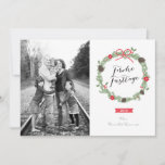 Weihnachten Kranz Foto-Karte<br><div class="desc">Schön gedruckt Weihnachtskarten,  die mit Ihrem Text und Foto angepasst werden können. Besuchen Sie die Origami Prints Speicher für mehr Weihnachtskarten!</div>