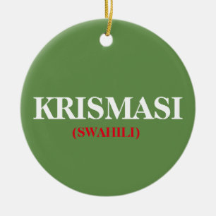 Weihnachten Krismasi Afrikanisches Weihnachtsschmu Keramik Ornament