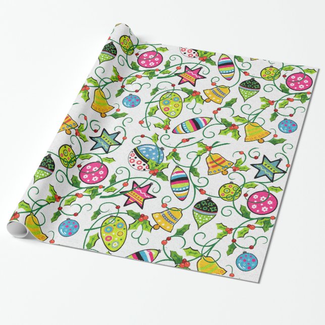 Weihnachten kritzelt Geschenk Packpapier (Ungerollt)