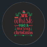Weihnachten Kunst Wir flüstern Ihnen ein frohes We Runder Aufkleber<br><div class="desc">Weihnachten Kunst Wir flüstern Ihnen ein frohes Weihnachtsfest</div>