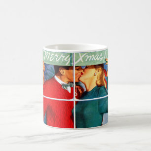 Weihnachten küssen kaffeetasse