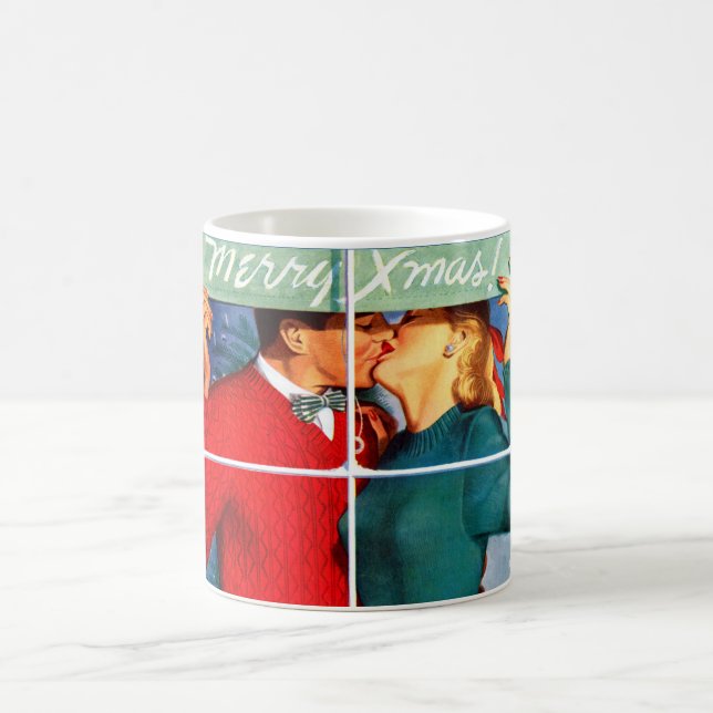 Weihnachten küssen kaffeetasse (Mittel)