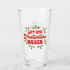 Weihnachten Lass Die Feierlichkeiten starten Sie d Glas