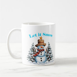 Weihnachten Lass es Schnee Snowman Tasse 11oz