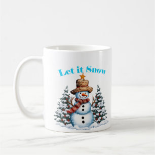 Weihnachten Lass es Schnee Snowman Tasse 11oz