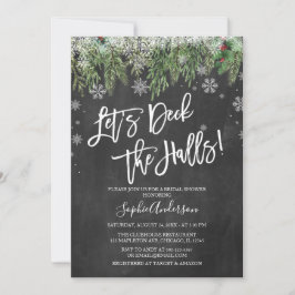 Weihnachten Lass's Deck the Halls Brautparty Einladung