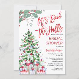 Weihnachten Lass's Deck the Halls Brautparty Einladung