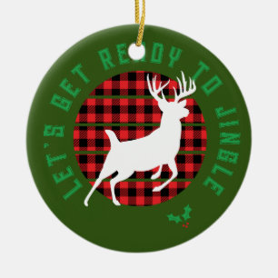 Weihnachten "Lass's Get Ready to Jingle" Keramik Ornament