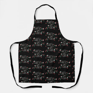 Weihnachten Lasst uns Rhinestone Mega Bling leucht Schürze