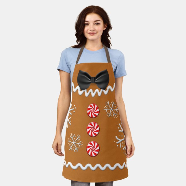 Weihnachten Lebkuchen Schürze (Getragen)