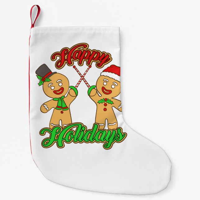 Weihnachten Lebkuchen Weihnachten Weihnachten Weih Kleiner Weihnachtsstrumpf (Vorderseite)