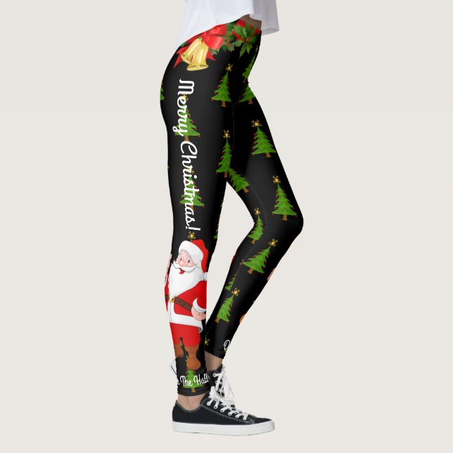 Weihnachten-Leggings Weihnachtsfarbe Leggings (Rechts)