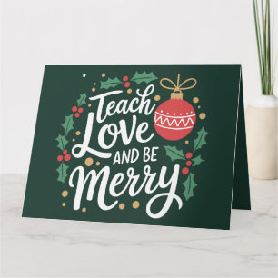 Weihnachten Lehre Liebe Und Sei Fröhlich Xmas Lehr Karte