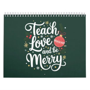 Weihnachten lehren Liebe und fröhlich sein Lustige Kalender