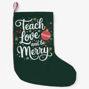 Weihnachten lehren Liebe und fröhlich sein Lustige Kleiner Weihnachtsstrumpf
