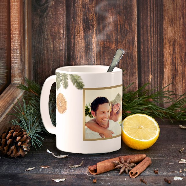 Weihnachten Lemon Holiday Foto unsere ersten Weihn Kaffeetasse (Von Creator hochgeladen)