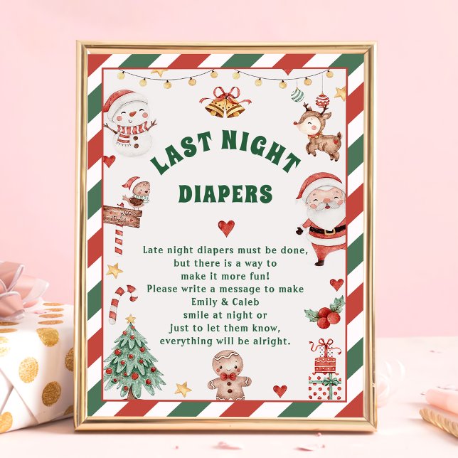 Weihnachten"Letzte Nacht Windeln"Baby Showspielkar Poster (Von Creator hochgeladen)