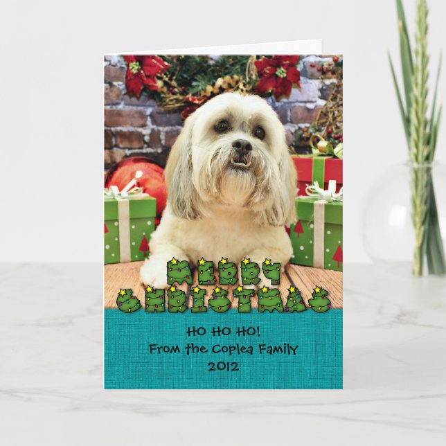 Weihnachten - Lhasa Apso - Solo (Vorderseite)