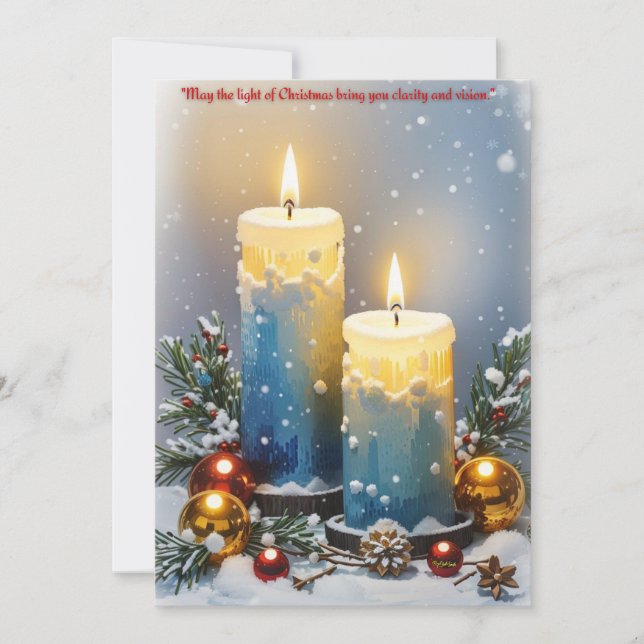 Weihnachten Licht der Klarheit und Vision: Gruß (Vorderseite)