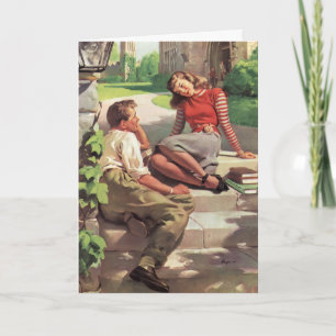 Weihnachten, Liebe und Romantik Feiertagskarte