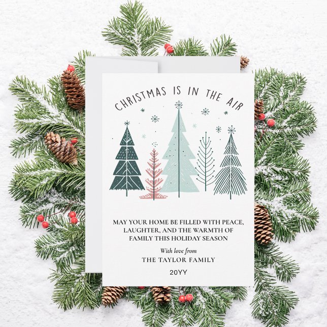 Weihnachten liegt in der Luft Moderne Boho-Optik (Christmas is in the Air Modern Boho Holiday Card
)