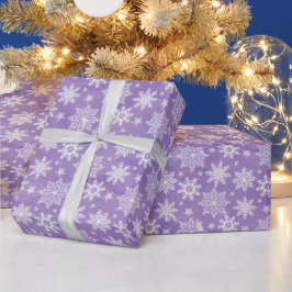 Weihnachten lila Aquarellsnowflake Party Packung Geschenkpapier