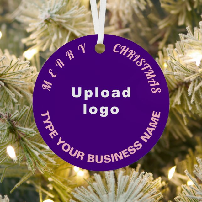Weihnachten - Lila Circle Metal Ornament (InSitu)