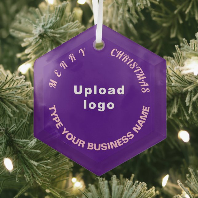 Weihnachten Lila Glas Hexagon Ornament (Insitu)