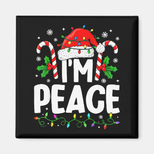 Weihnachten Lustig Ich komme in Frieden Paar Passe Magnet