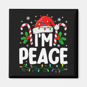 Weihnachten Lustig Ich komme in Frieden Paar Passe Magnet