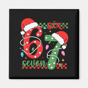 Weihnachten Lustig Six Seven 6 7 Meme Gen Alpha Sl Magnet